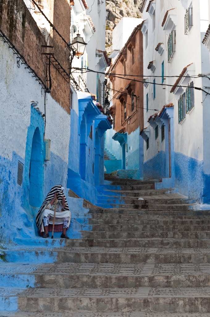 Rue bleue à Chefchaouen